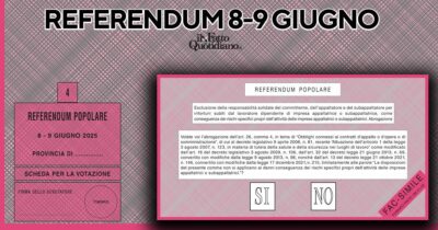 Copertina di Referendum 8-9 giugno, guida al 4° quesito: in caso di infortuni nell’appalto committenti sempre responsabili